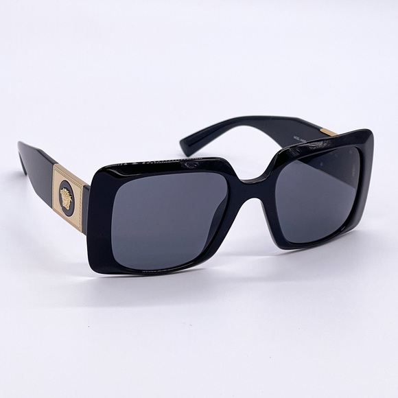 NEW VERSACE MOD 4405 GB1/87 SQUARE WOMEN SUNGLASSES VERSACE VE4405 BLACK - Picture 4 of 9